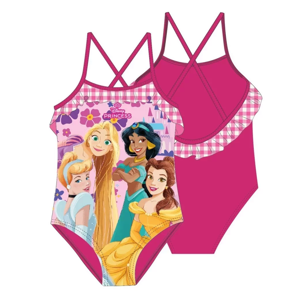 Disney Hercegnők Checked gyerek fürdőruha, úszó 3 - 8 év / 98 - 128 cm