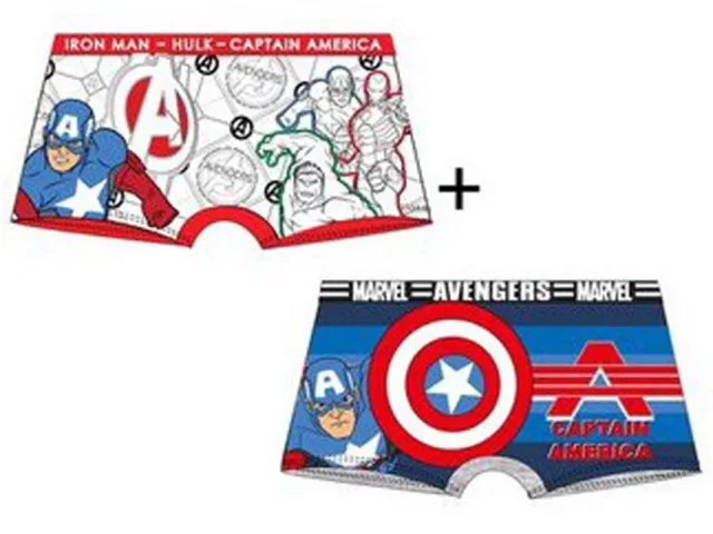 Bosszúállók Captain America Shield gyerek boxeralsó 2 darab/csomag 6 - 8 év / 116 - 128 cm