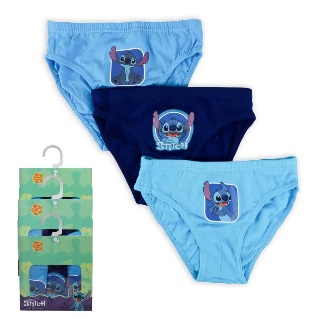 Disney Lilo és Stitch, A csillagkutya Blue gyerek fehérnemű, alsó 3 darab/csomag 2 - 8 év / 92 - 128 cm