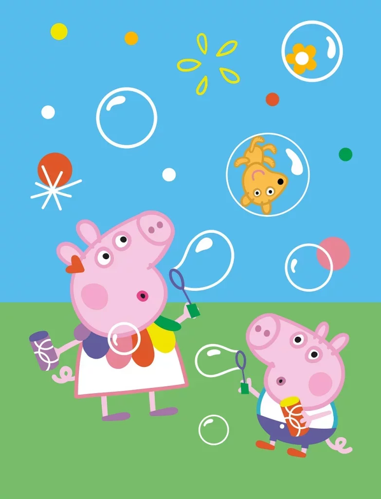 Peppa malac Bubbles coral fleece polár takaró 130x170cm