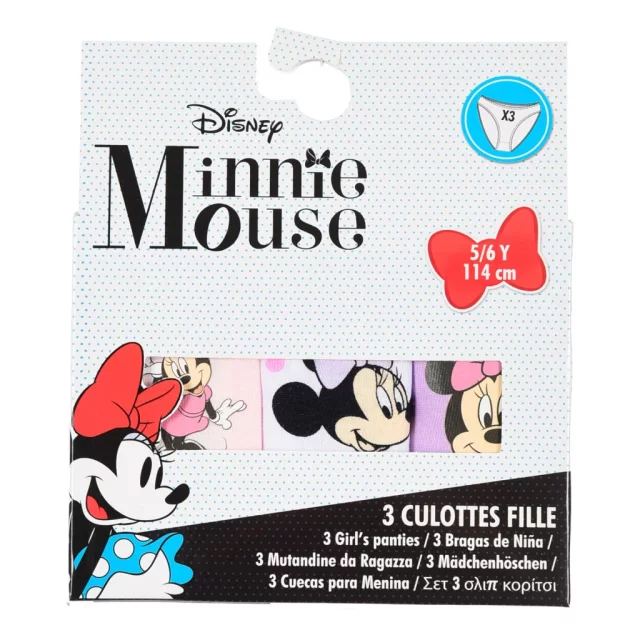 Disney Minnie Purple Dots gyerek fehérnemű, bugyi 3 darab/csomag 5 - 6 év / 110 - 116 cm