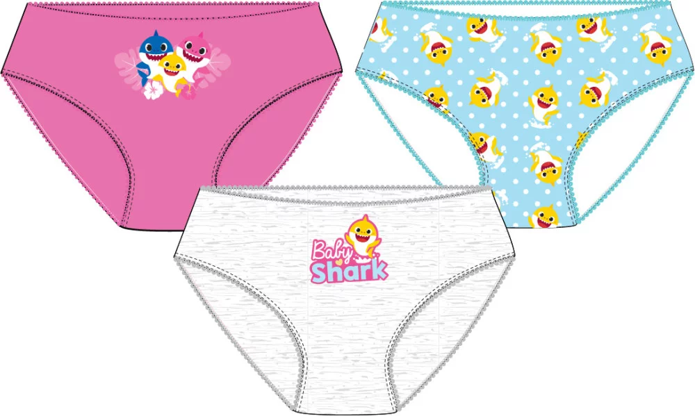 Baby Shark Yellow gyerek fehérnemű, bugyi 3 darab/csomag 4 - 5 év / 92 - 110 cm
