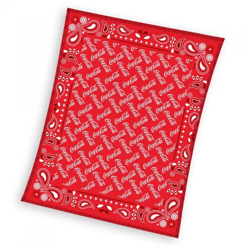 Coca-Cola Retro Red coral fleece polár takaró 150x200cm
