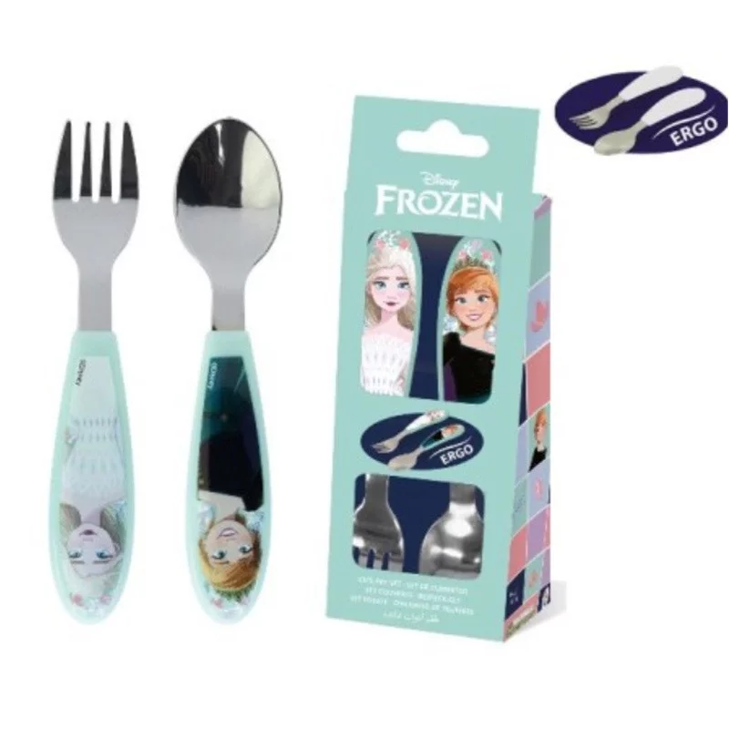 Disney Jégvarázs Snowy Tale fém ergo evőeszköz készlet - 2 darabos