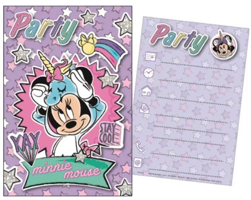 Disney Minnie Unicorn party meghívó