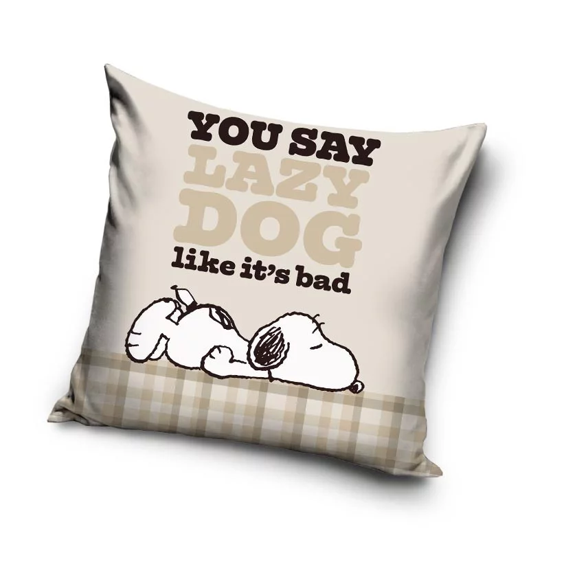 Snoopy Lazy Dog párnahuzat 40x40 cm