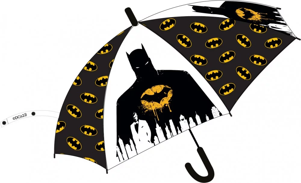 Batman Knight gyerek félautomata átlátszó esernyő ?74 cm